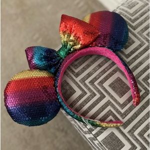Disney Multi-Color Sequin Minnie Ears Headband For Kids